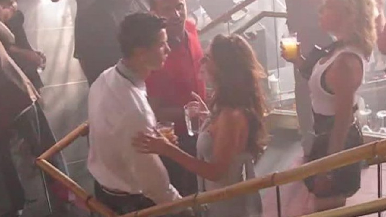 Ronaldo was filmed chatting to Ms Mayorga before the pair begin dancing at Rain nightclub