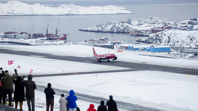 The snowy surrounds of the new airport.