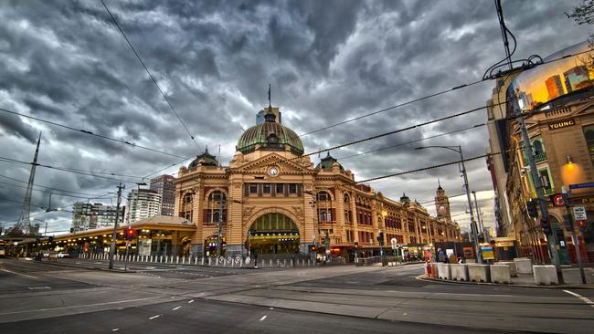 Melbourne’s Flinders Street Station at peak hour. Picture: Jay Town