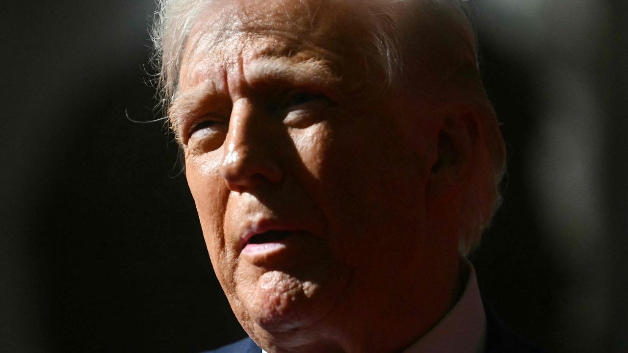 US President Donald Trump talks to members of the media. Picture: Jim Watson / AFP