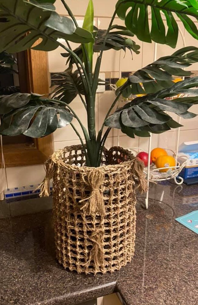 She bought seven mats from the hardware store to create the pot holders. Picture: Facebook/BunningsMumsAustralia