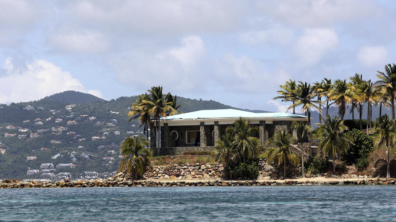 A view of Epstein's stone mansion on Little St James Island. Picture: Gabriel Lopez Albarran/AP Photo