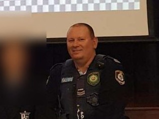 Senior Constable Dean Perkins lectured on cyber safety to high school kids.