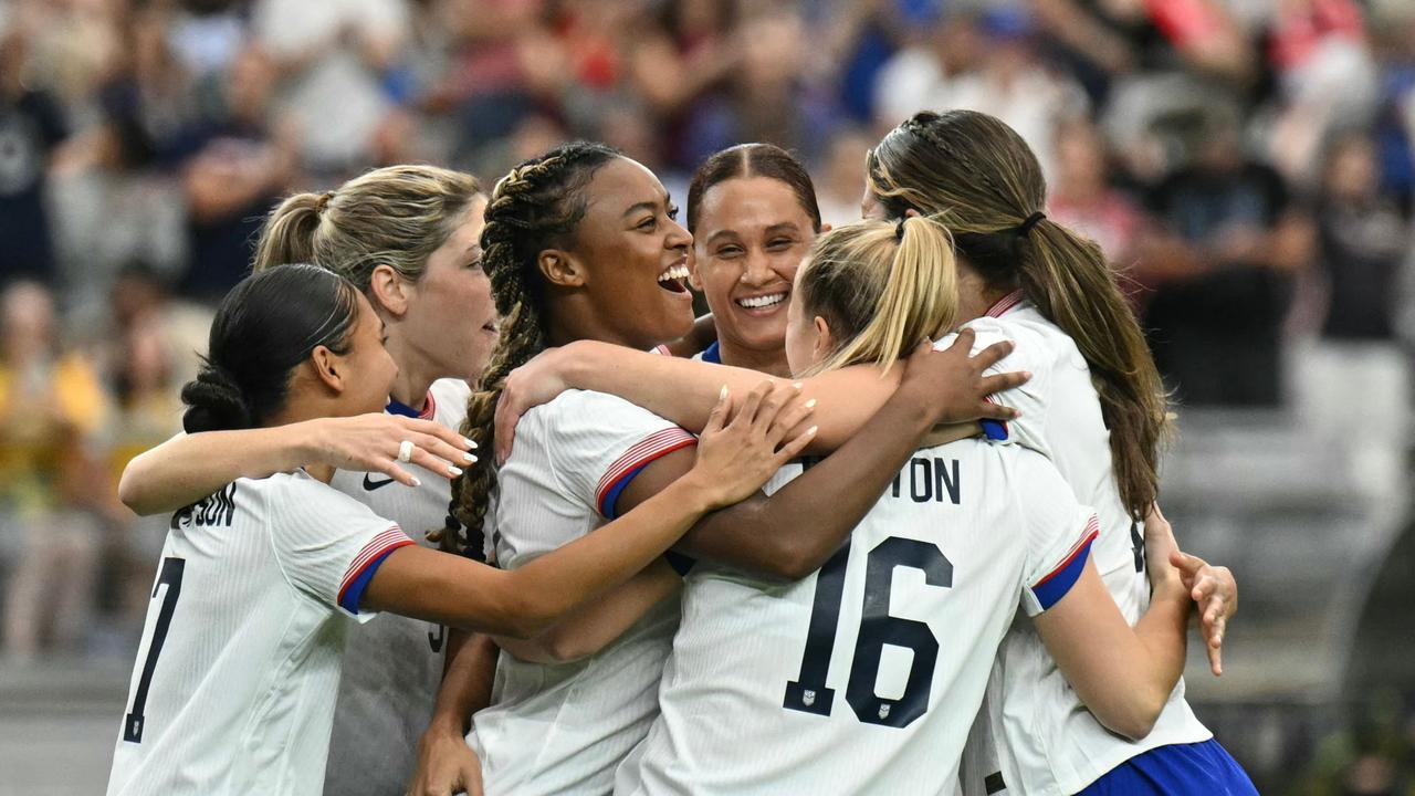 The Americans scored inside the opening minute. (Photo by Patrick T. Fallon / AFP)