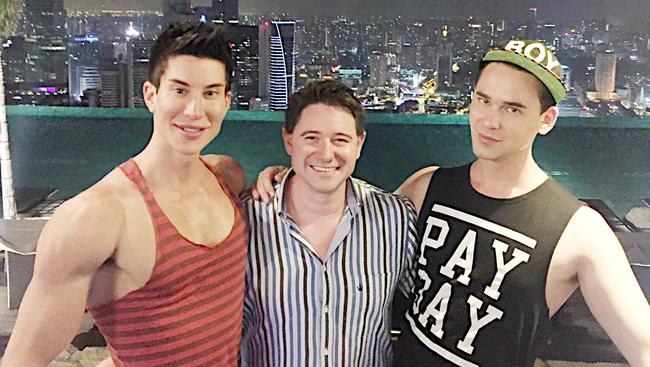 Jedlica with his partners.