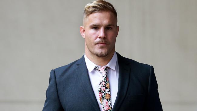 Jack de Belin leaves the NSW Federal Court in Sydney on Monday. Picture: Toby Zerna