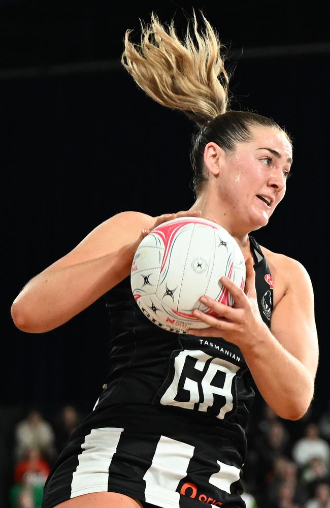 Sophie Garbin of the Magpies at Silverdome. Picture: Steve Bell/Getty Images