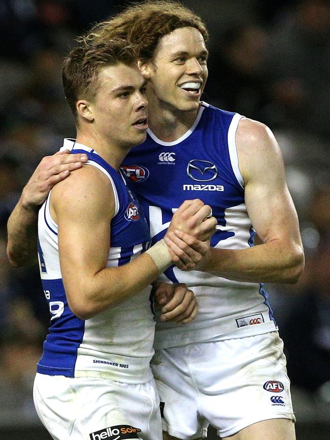 Zurhaar and Ben Brown are among a bevy of gun forwards the Roos have to call on. Picture: AAP