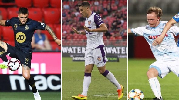 (l-r) Western Sydney Wanderers fullback, Perth Glory attacker and Sydney FC fullback Rhyan Grant were the only A-League players in Graham Arnold's Asian Cup squad. Pictures: Getty Images