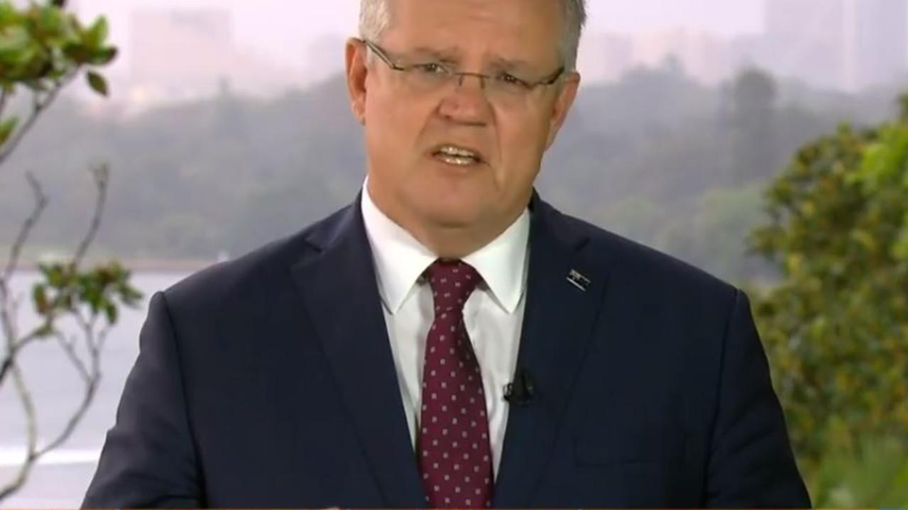 Prime Minister Scott Morrison told Karl Stefanovic: ‘You’re not a doctor’. Picture: Channel 9.