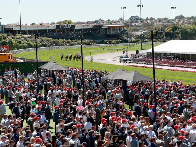 The crowd takes in Race 1. Picture: Getty Images