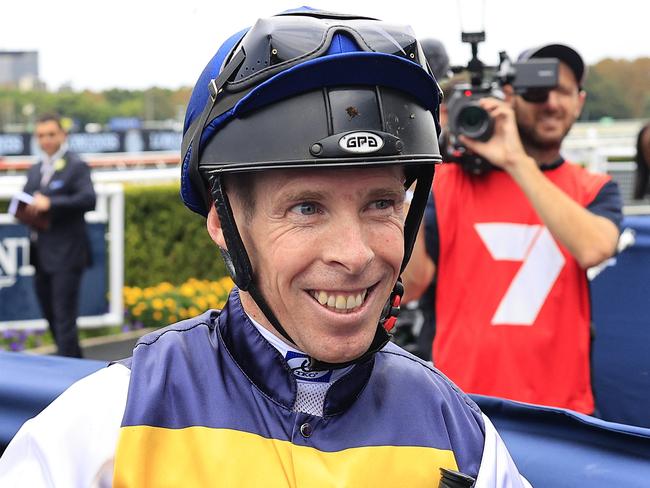 SYDNEY, AUSTRALIA - APRIL 17: Ron Stewart on Selino returns to scale after winning race 7 the Schweppes Sydney Cup during day two of The Championships at Royal Randwick Racecourse on April 17, 2021 in Sydney, Australia. (Photo by Mark Evans/Getty Images)