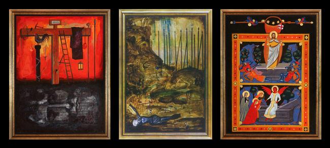 Michael Galovic’s Yellow Christ Resurrection Triptych.