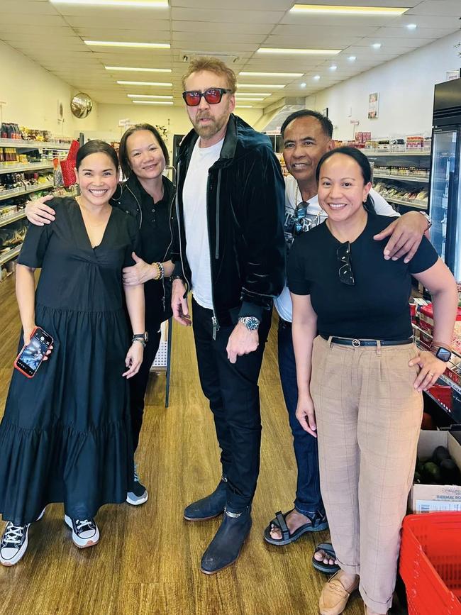 Posing with staff at Busselton Asian grocery store Food of Asia.