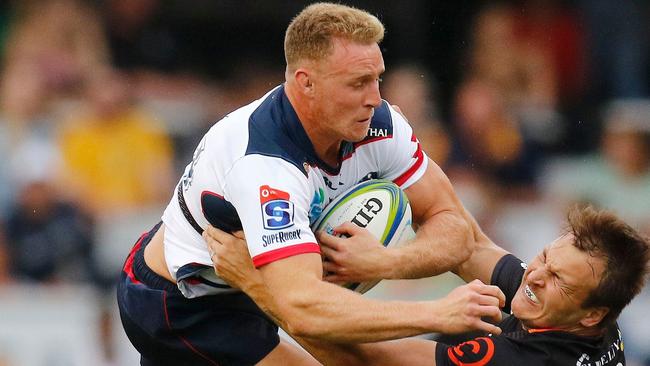 Reece Hodge lost his try-scoring record to English. Picture: AFP