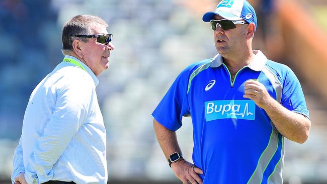 Rod Marsh with Darren Lehmann at the WACA.