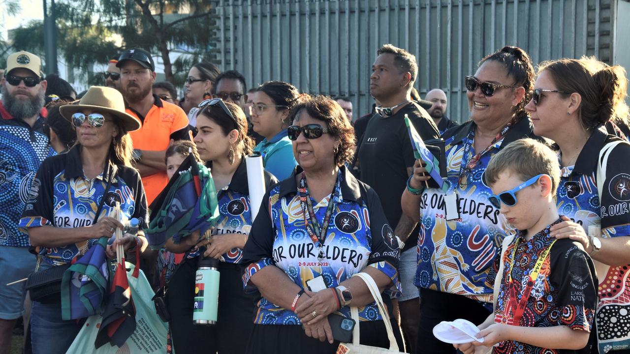 Thousands of Territorians took part in the 2023 NAIDOC march in Darwin, which saw the highest number of marchers the Territory has seen. Picture: Sierra Haigh