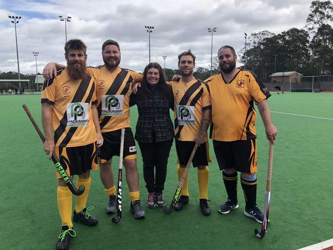 Coonan (second right) was one of four brothers who played for The Entrance including Matthew, Sam (deceased), and Daniel with their mother Jenny. (File image)