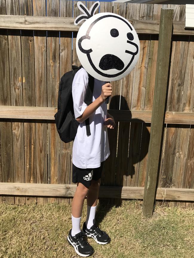 Luke Josevski (9 years old) Book Week 2019 for Grace Lutheran Primary School, Clontarf. Book week character - Gregg Heffley from Diary of a Wimpy Kid book series Picture: Steve Josevski