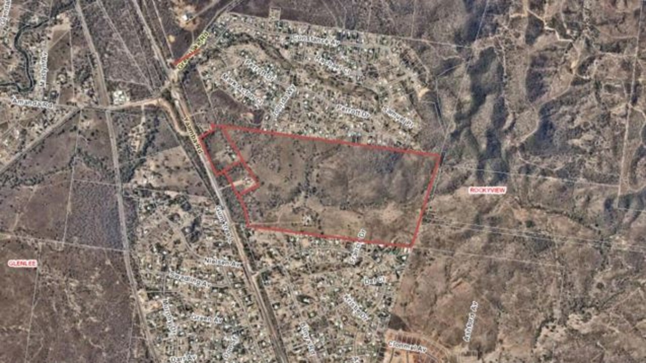 A locality plan for the proposed 400-lot Mildura Rise Estate beside Rockyview.