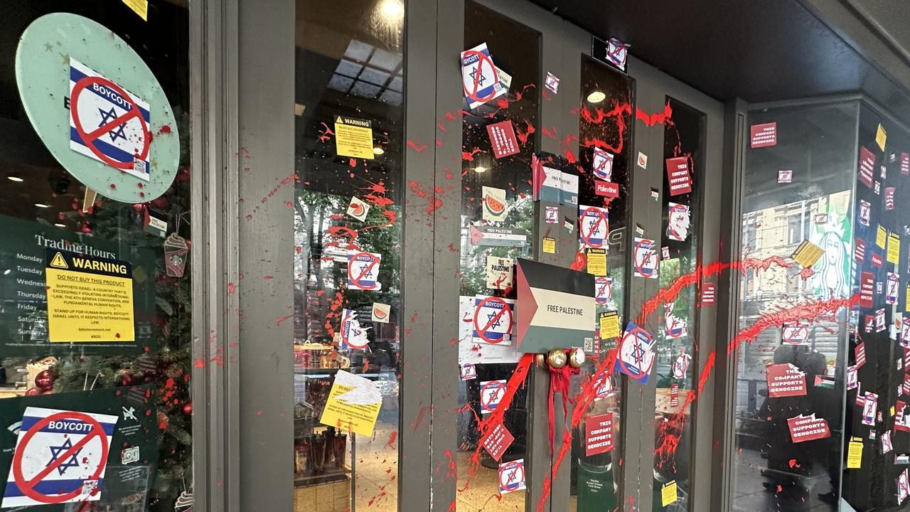 Pro-Palestine vandals who targeted Starbucks and Macca’s in Melbourne dubbed ‘extremists’