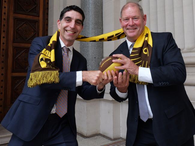 Labor's Paul Hamer and Nationals MP Tim McCurdy.