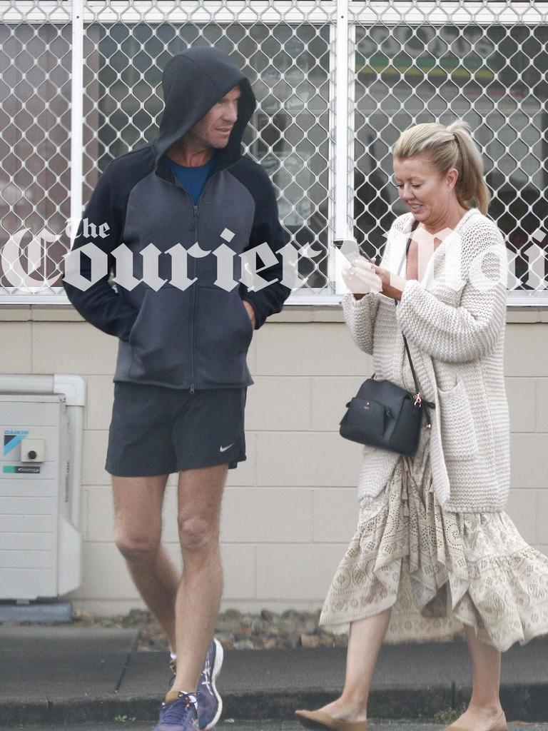 Former Billabong CEO Matthew Perrin and partner Belinda Otton on the Gold Coast today. Picture: WP Media