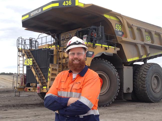 Olympic shooter Daniel Repacholi at Rio Tinto's Mount Thorley Warkworth mine.