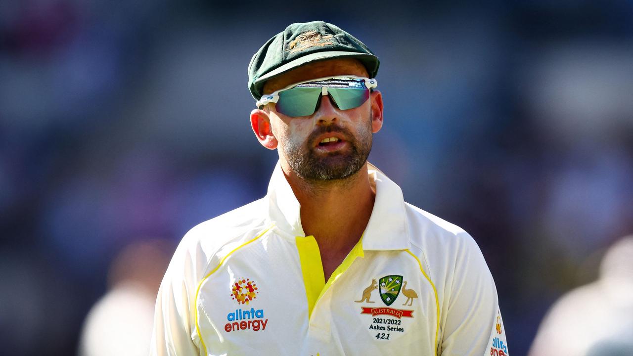 Australian off-spinner Nathan Lyon. Photo by Patrick HAMILTON / AFP