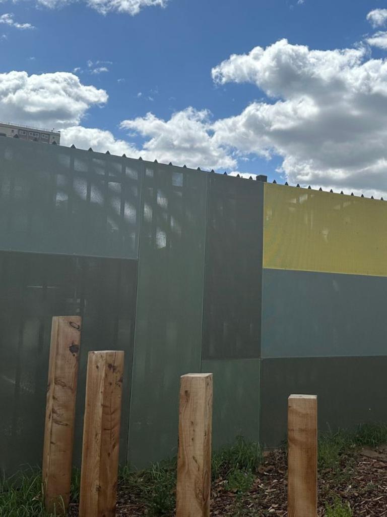 Now two-metre high cyclone fencing surrounds the school. Picture: news.com.au