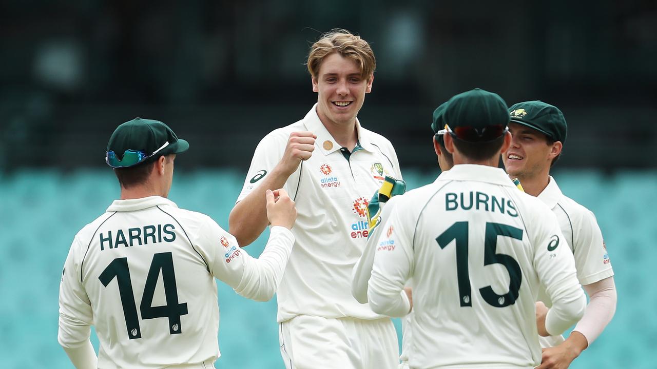 Cameron Green could be in for a test debut if he can recover from a nasty head-knock. Picture: Getty Images.