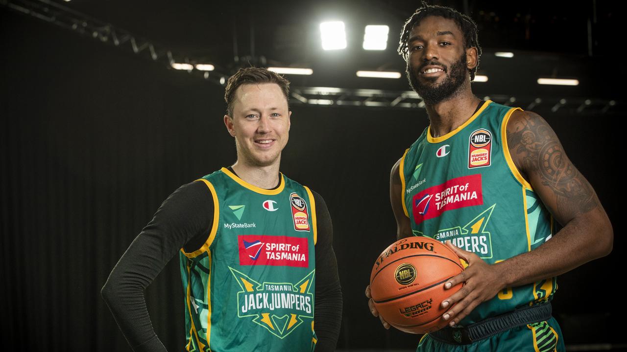 JackJumpers Josh Magette and Rashard Kelly. Picture: Chris Kidd