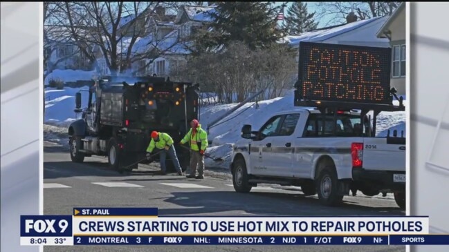 St. Paul potholes: Crews starting to use hot mix in repairs