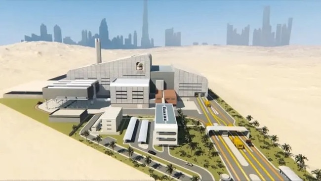 Artist impression of the Waste to Energy plant under construction in Dubai.