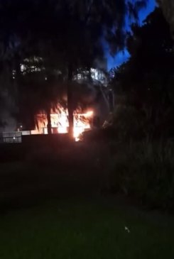 ‘Frantic’ scenes as residents fear gas bottle fire explosion