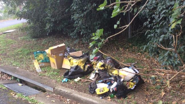 Illegal dumping in The Hills area. Picture: Western Sydney Regional Illegal Dumping Squad.