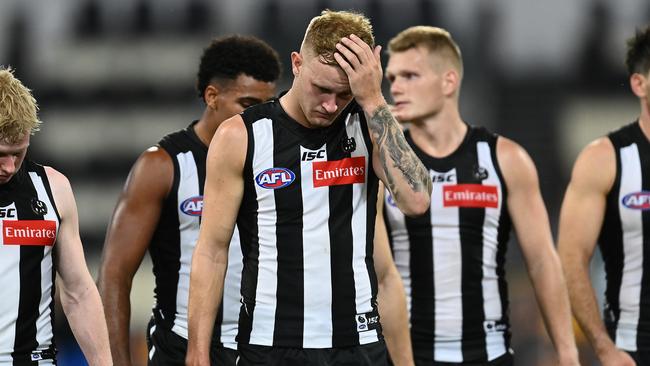 Jaidyn Stephenson had a horror year for the Magpies. Picture: Getty Images