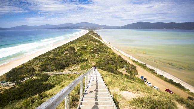 Check-Out: Bruny Island Neck is an isthmus of land connecting north and south Bruny Island, southern Tasmania