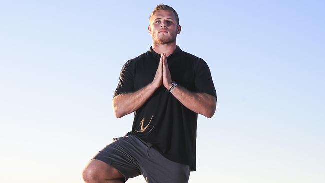 Tom Burgess has credited yoga to his run of form for South Sydney. Picture: Dylan Robinson