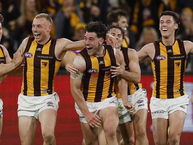 Jai Newcombe says the post-goal celebrations will continue in 2025. Picture: Michael Klein