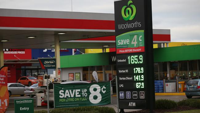 Woolworths sold its petrol station network. Picture: David Crosling