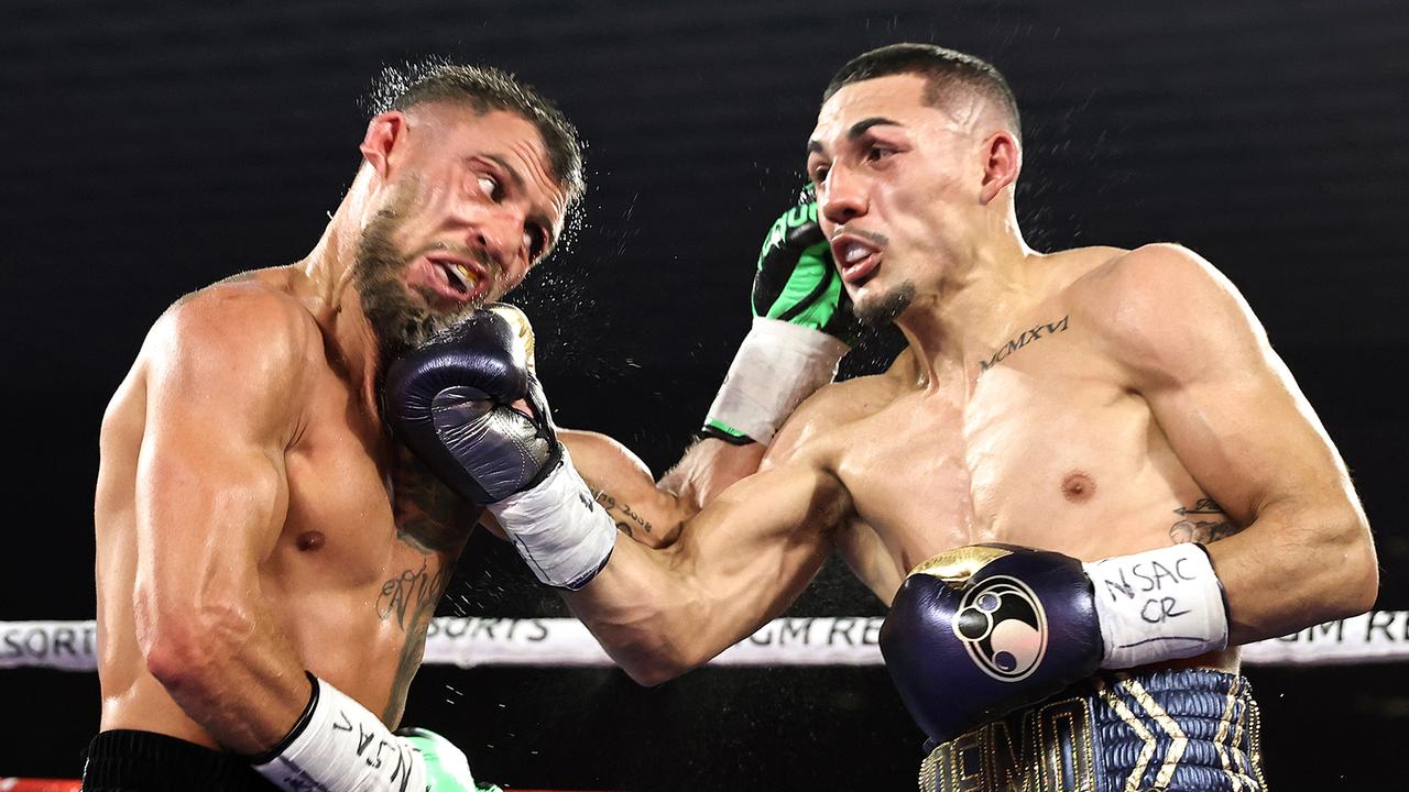 Vasiliy Lomachenko (L) has undergone surgery after his loss to Teofimo Lopez Jr (R).