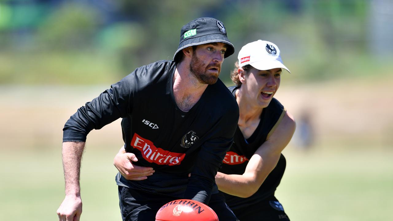 Tyson Goldsack has reflected on the Magpies’ 2018 Grand Final loss. Photo: Darren England/AAP Image. 