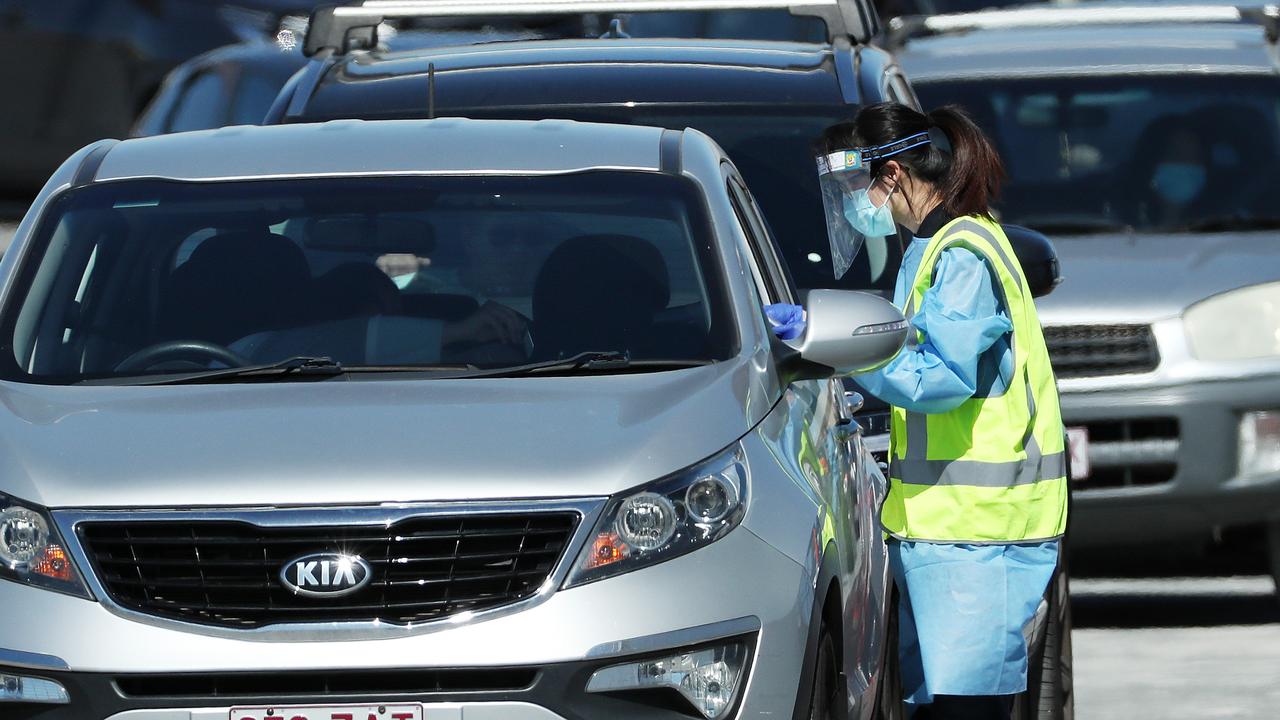 There are reports of traffic jams and long waits at testing clinics across southeast Queensland. Picture: Liam Kidston