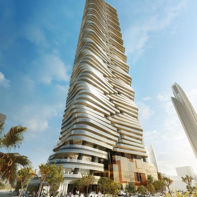2018: Artist impressions of Forise’s $1.2 billion Spirit tower. Picture: Supplied by Forise