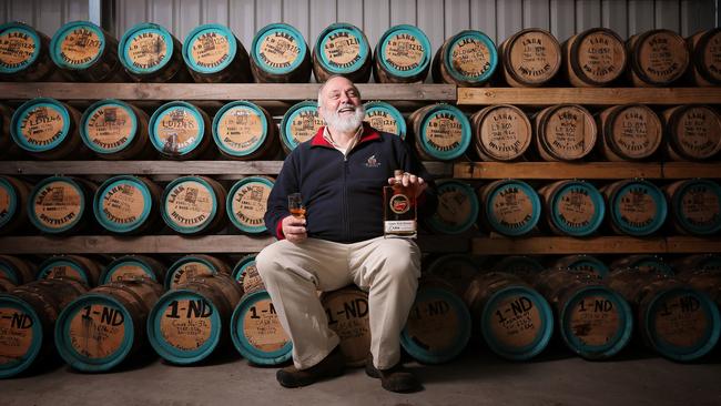 Tasmanian whisky distiller Lark was a strong performer. Pictured is its pioneering founder Bill Lark.