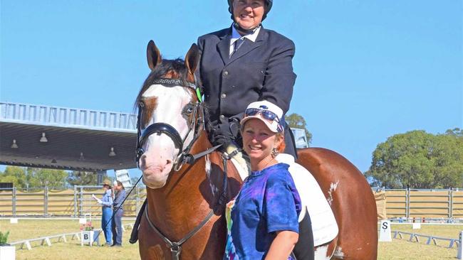 CHAMPIONS: Tenelle ter Rahe with Cookie, her two-year-old paint colt have become national champions. Picture: Contributed