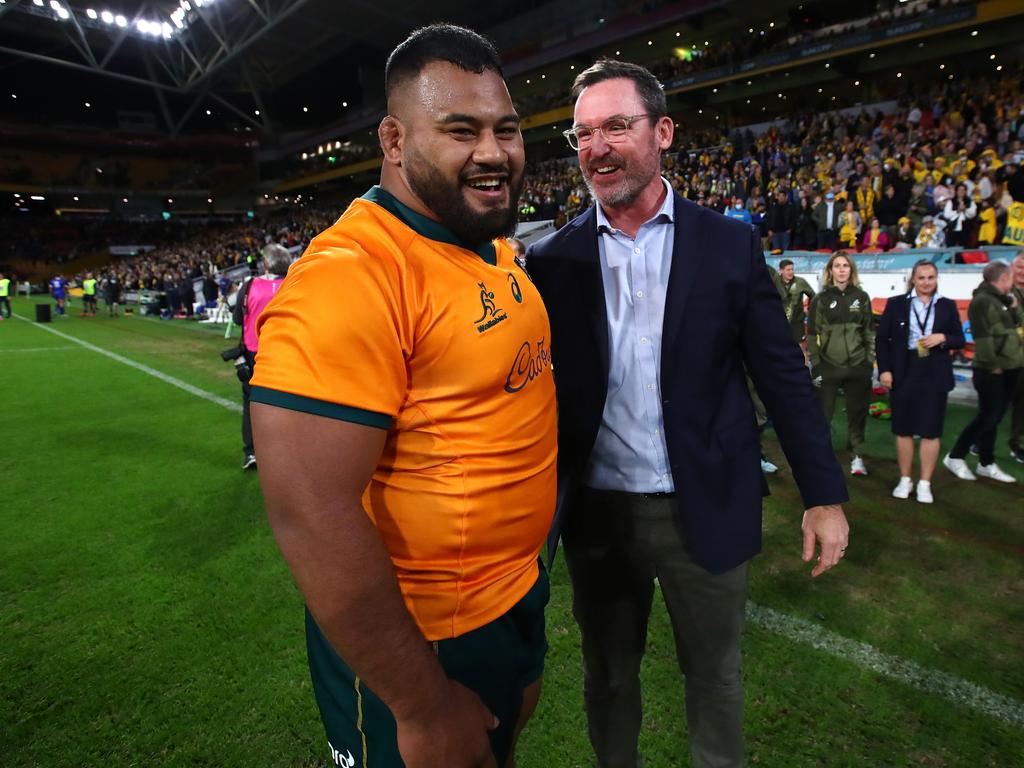 Taniela Tupou will be a genuine superstar for the Wallabies at the 2023 World Cup. Picture: Jono Searle/Getty Images