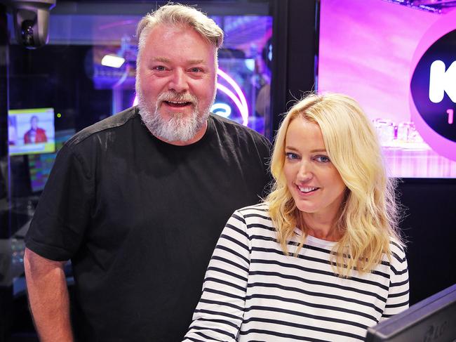 Henderson with KIIS co-star Kyle Sandilands. Picture: Sam Ruttyn