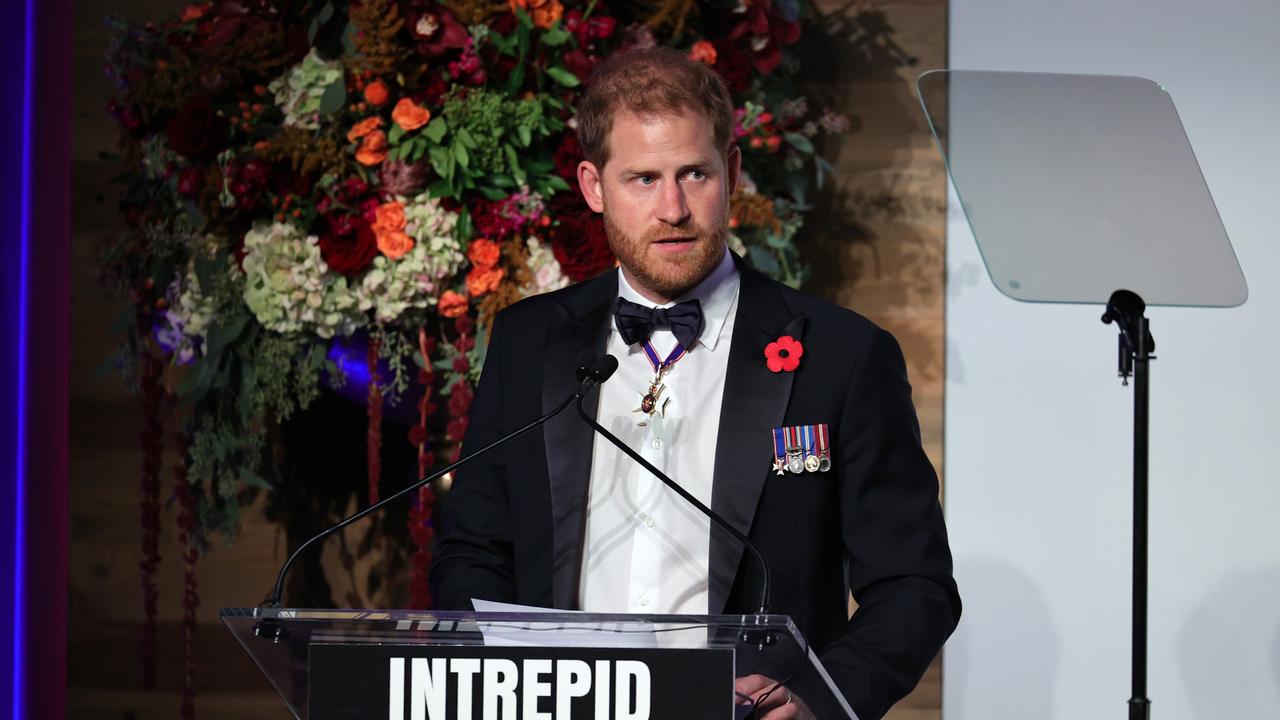 Despite his nerves Prince Harry delivered his speech. Picture: Getty Images